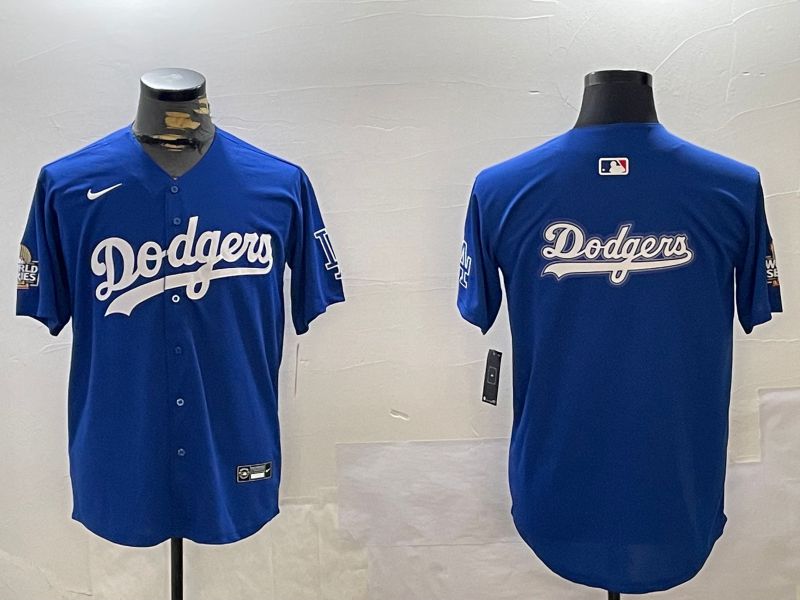 Men Los Angeles Dodgers Blank Blue Game 2024 Nike MLB Jersey style 12164